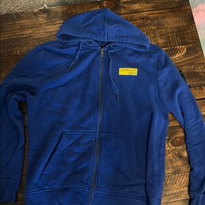 Calvin Klein Royal Blue Hoodie with Yellow Logo